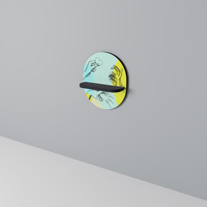 BODY LANGUAGE Mensola Ovale Decorativa con Finitura Nera