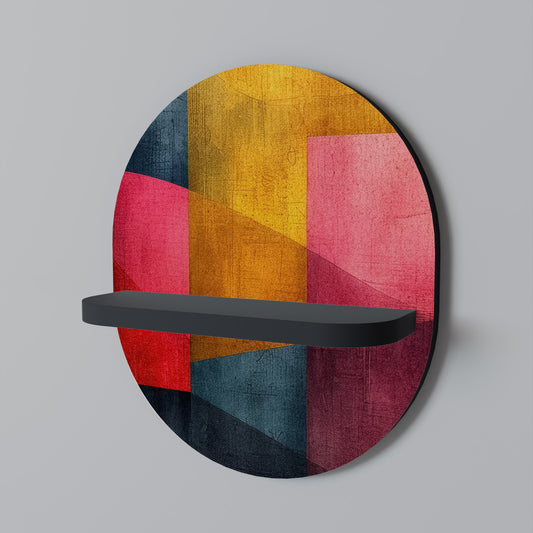COLORFUL SOUNDS Oval Art Shelf In Black Finish