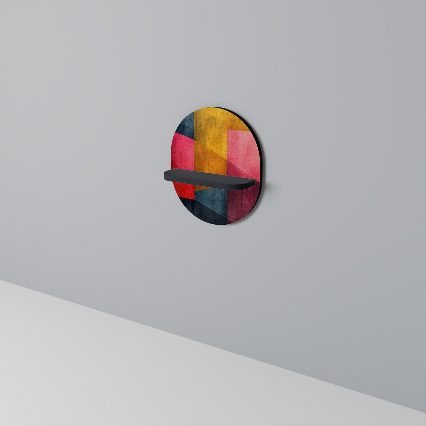 COLORFUL SOUNDS Mensola Ovale Decorativa con Finitura Nera