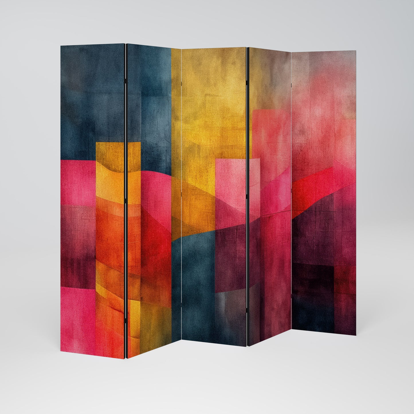 COLORFUL SOUNDS Decorative 5-Panel Room Divider