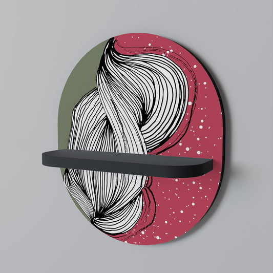 BE TOGETHER Oval Art Shelf In Black Finish