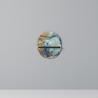 ABSTRACT THOUGHTS Oval Art Shelf In Black Finish