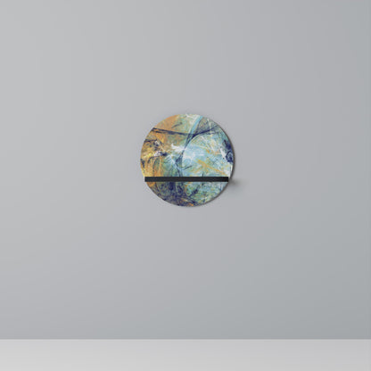 ABSTRACT THOUGHTS Round Art Shelf In Black Finish