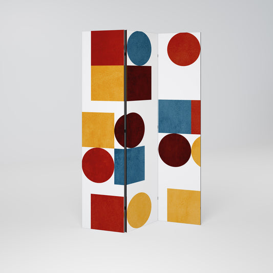 PUZZLE GEOMETRICO Divisorio decorativo per ambienti a 3 pannelli