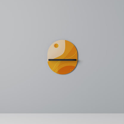 ORANGE ARRANGEMENT Mensola Ovale Decorativa con Finitura Nera