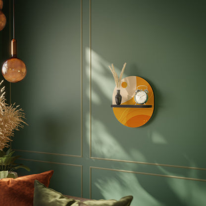 ORANGE ARRANGEMENT Mensola Ovale Decorativa con Finitura Nera