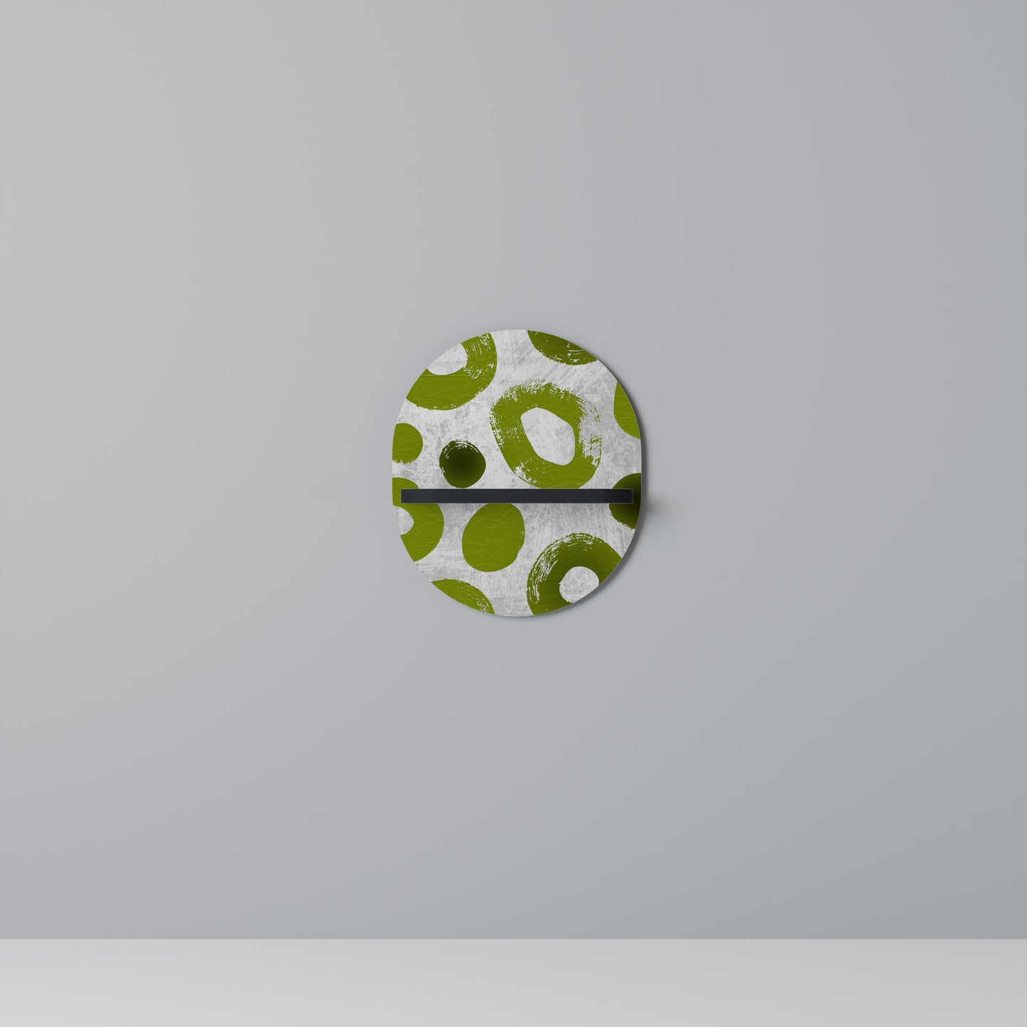 GREEN RHAPSODY Mensola Ovale Decorativa con Finitura Nera