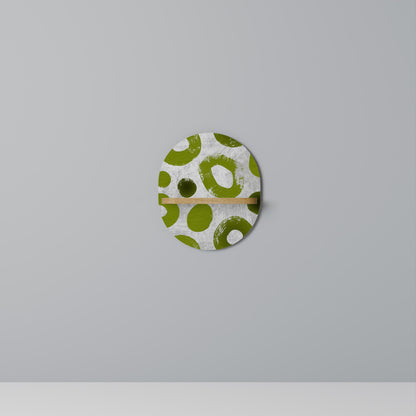 GREEN RHAPSODY Oval Art Shelf In Oak Effect