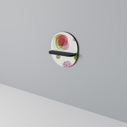 COLORFUL COSMOS Mensola Ovale Decorativa con Finitura Nera