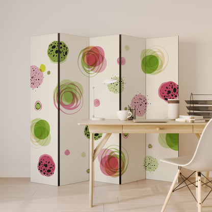 COLORFUL COSMOS Decorative 5-Panel Room Divider