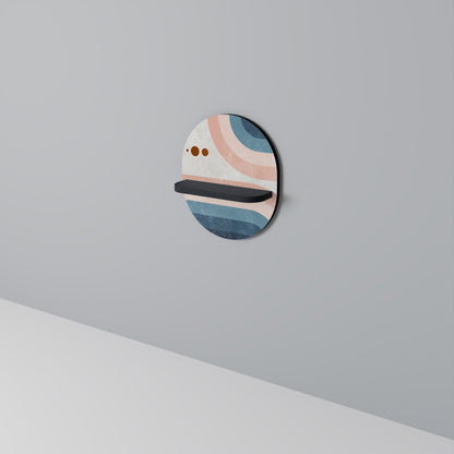 TWO HALVES Mensola Ovale Decorativa con Finitura Nera