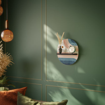 TWO HALVES Mensola Ovale Decorativa con Finitura Nera