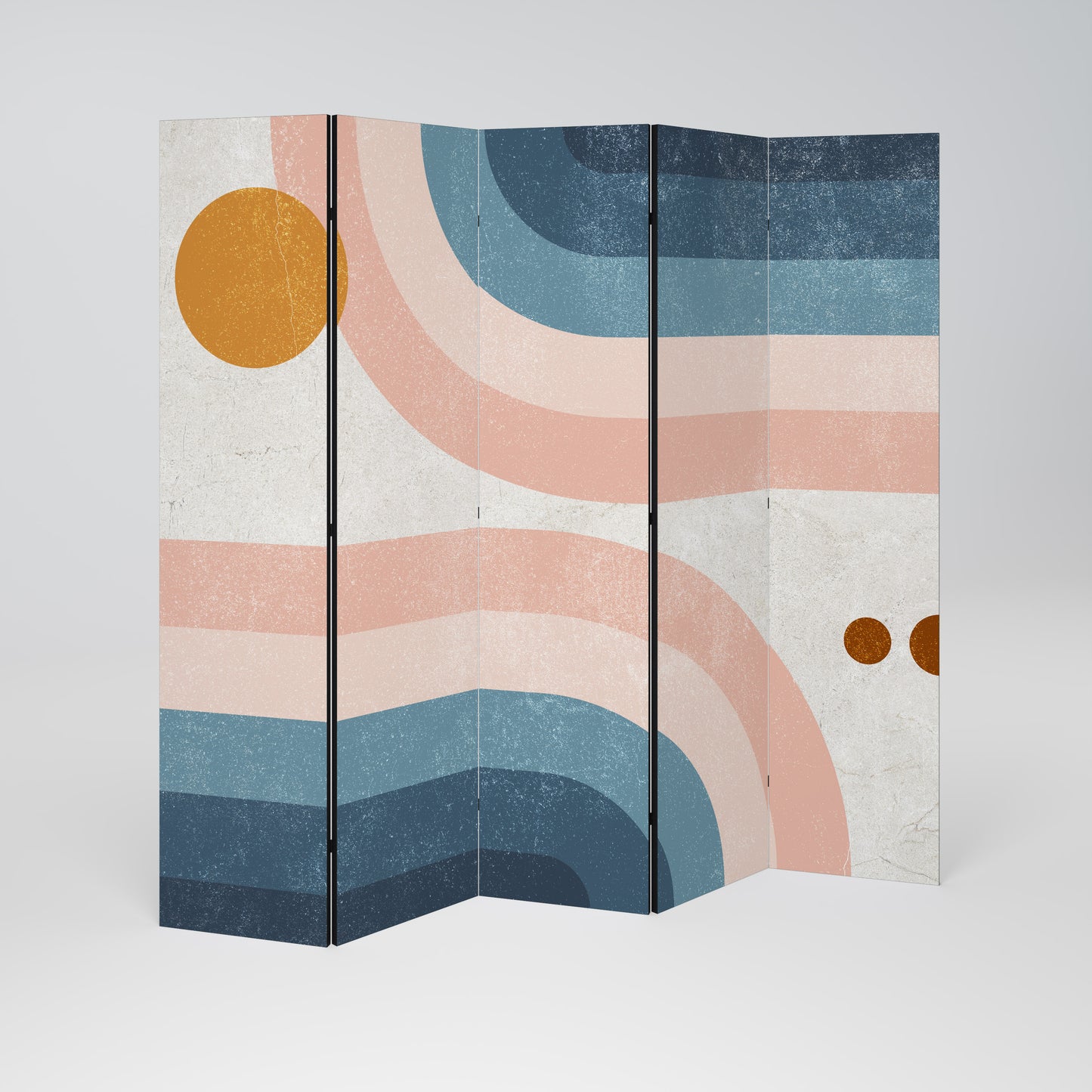 TWO HALVES Decorative 5-Panel Room Divider