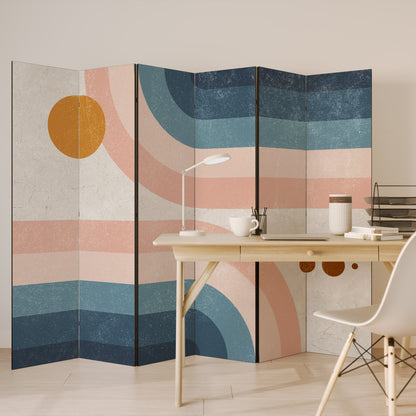 TWO HALVES Divisorio decorativo per ambienti a 6 pannelli