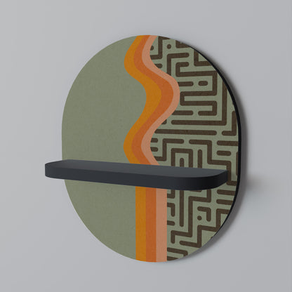 SIMPLE SOLUTIONS Mensola Ovale Decorativa con Finitura Nera