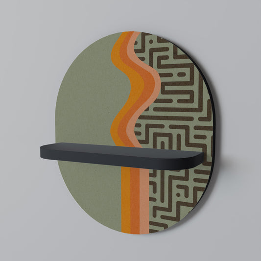 SIMPLE SOLUTIONS Mensola Ovale Decorativa con Finitura Nera