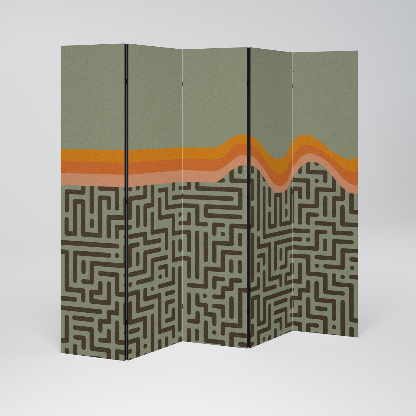 SIMPLE SOLUTIONS Decorative 5-Panel Room Divider