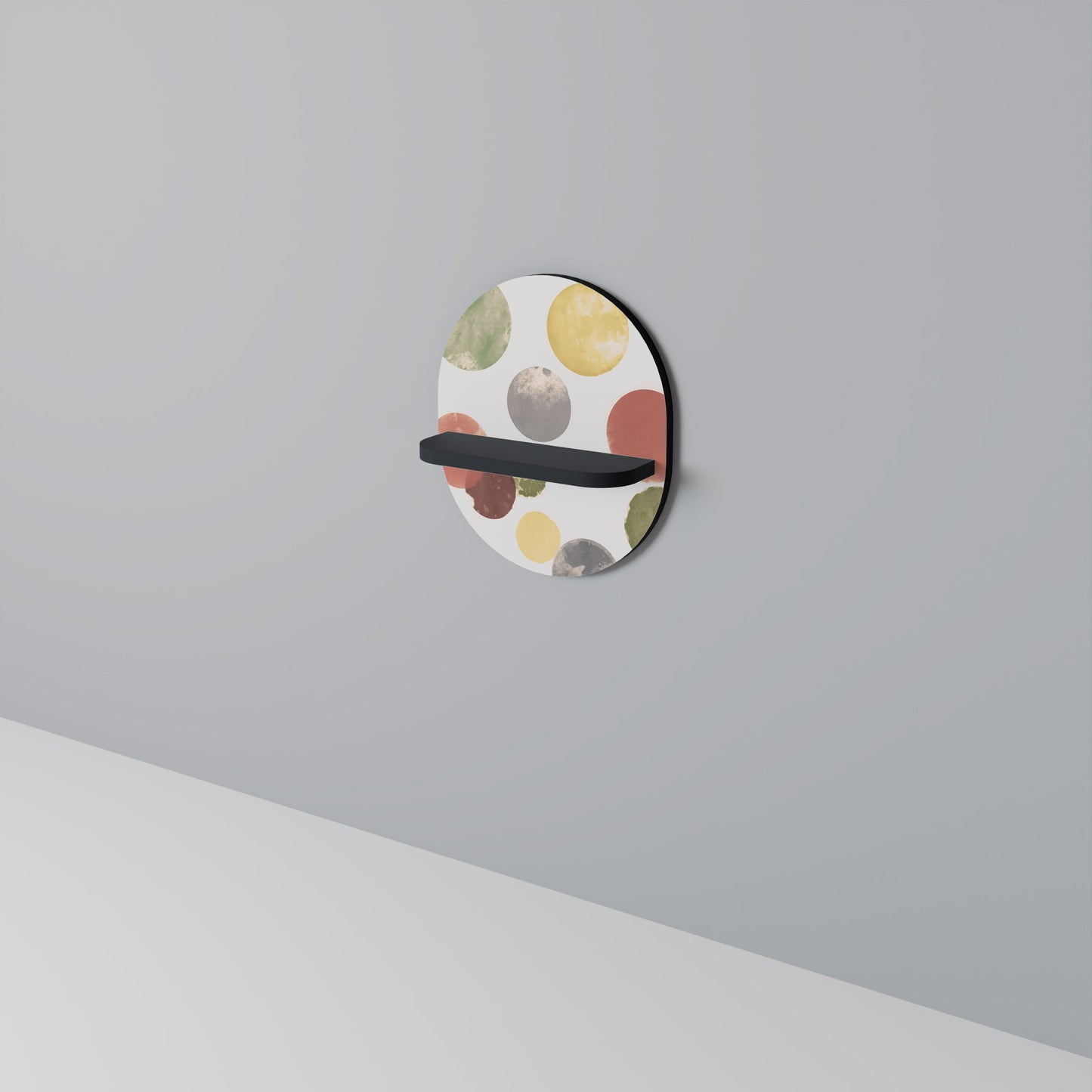 FLEETING HAPPINESS Mensola Ovale Decorativa con Finitura Nera