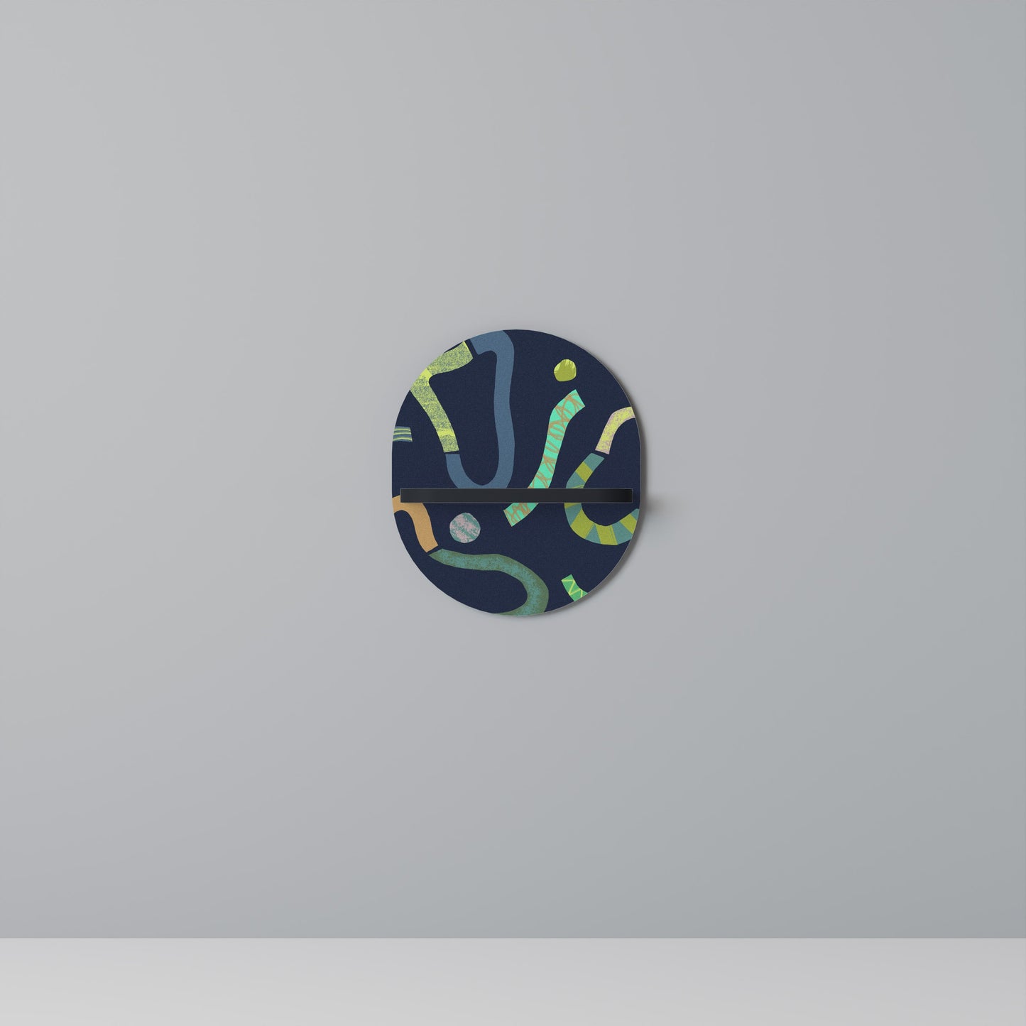 CONTRAST DANCE Mensola Ovale Decorativa con Finitura Nera