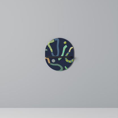 CONTRAST DANCE Mensola Ovale Decorativa con Finitura Nera