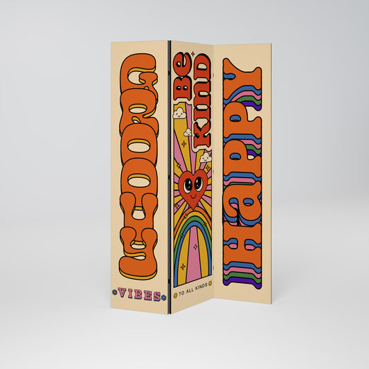 GROOVY POSTERS Divisorio decorativo per ambienti a 3 pannelli