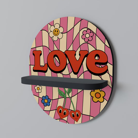 ROCKING LOVE Mensola Ovale Decorativa con Finitura Nera