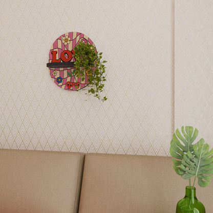 ROCKING LOVE Mensola Ovale Decorativa con Finitura Nera