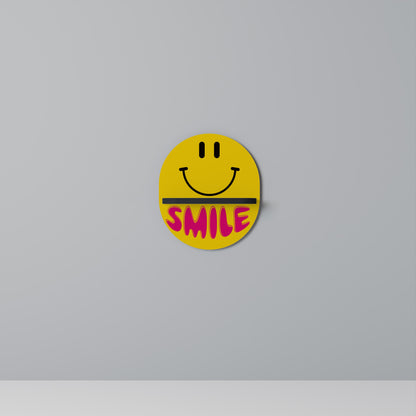 KEEP SMILING Mensola Ovale Decorativa con Finitura Nera