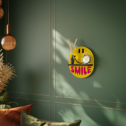 KEEP SMILING Mensola Ovale Decorativa con Finitura Nera