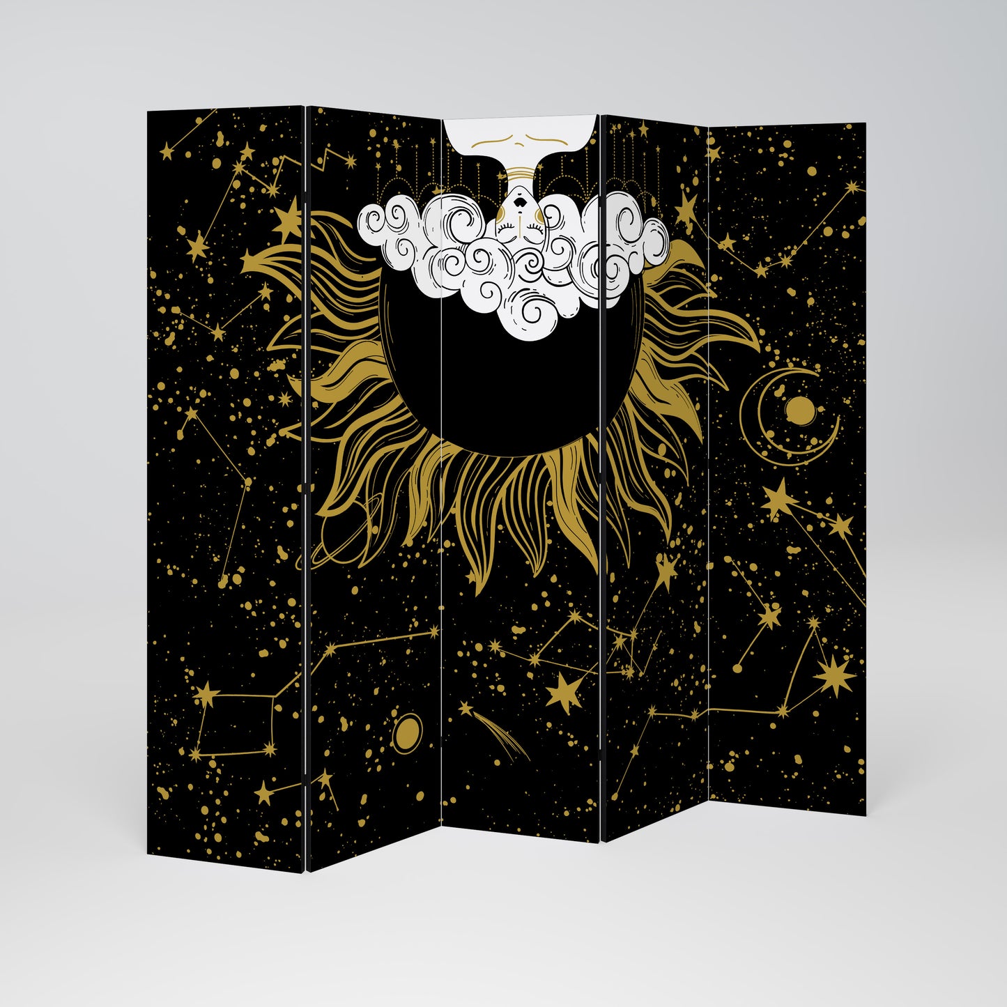 STELLAR CONSTELLATIONS Decorative 5-Panel Room Divider