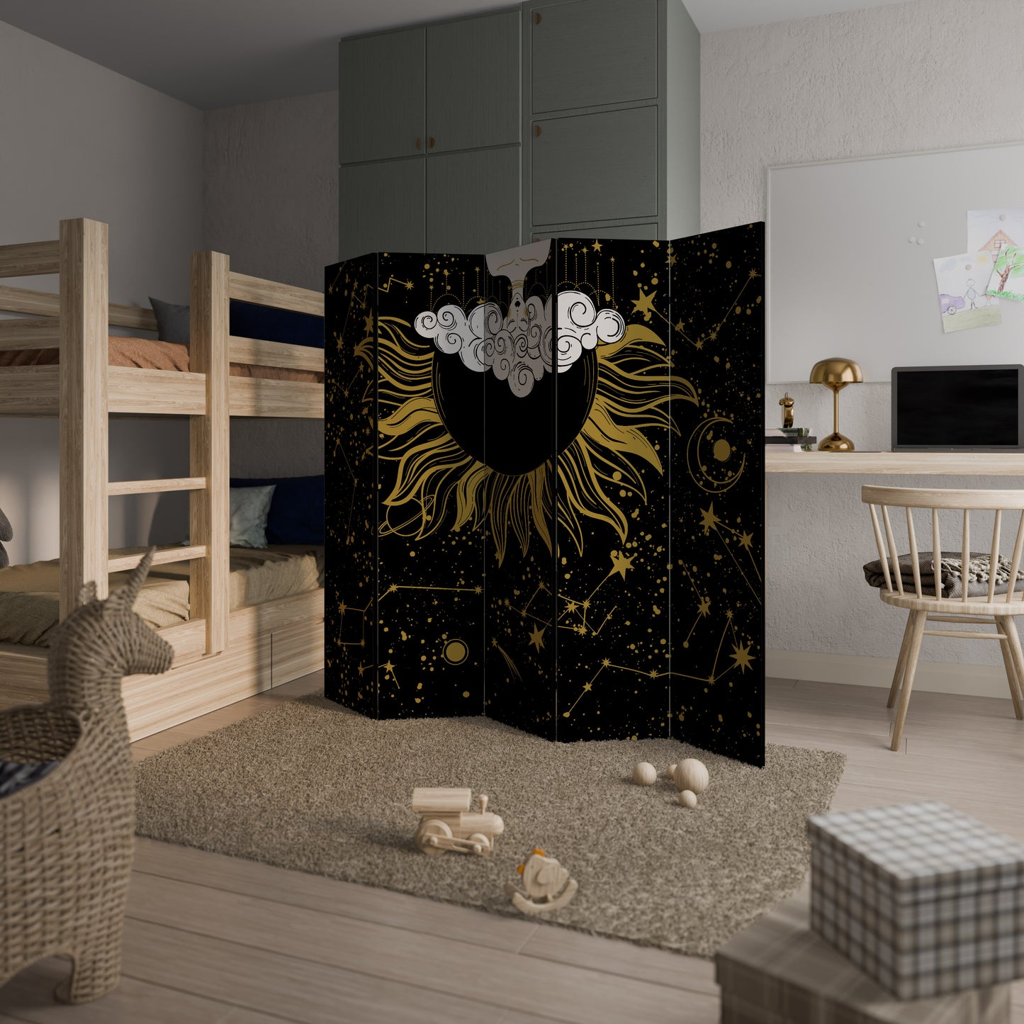 STELLAR CONSTELLATIONS Decorative 5-Panel Room Divider