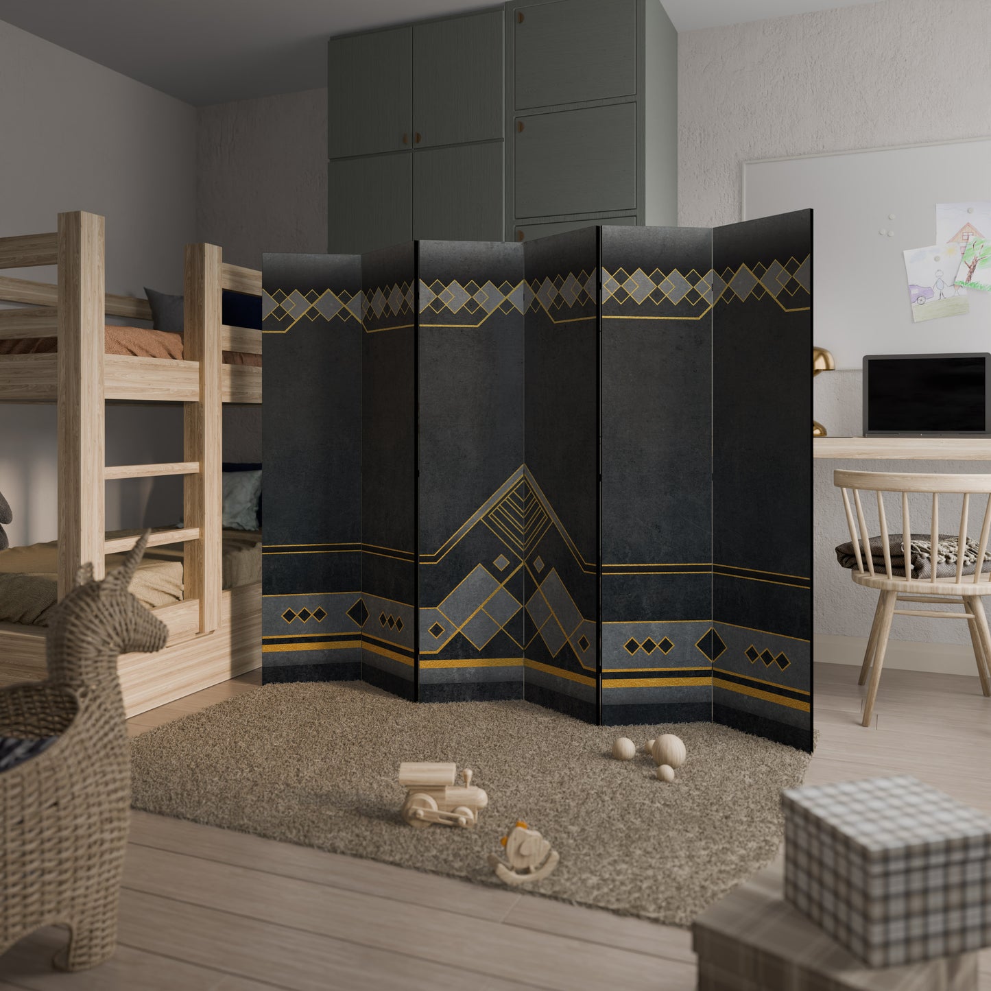 ROYAL ORDINARINESS Divisorio decorativo per ambienti a 6 pannelli