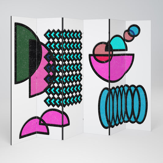 GEOMETRIC RHAPSODY Divisorio decorativo per ambienti a 6 pannelli