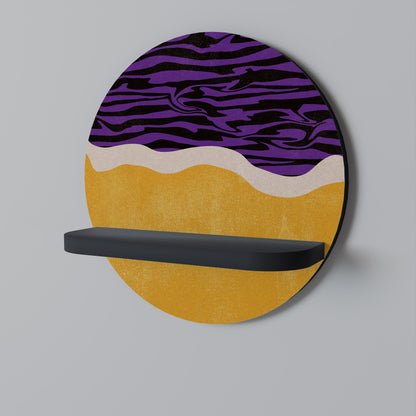 INDEPENDENT BORDER Round Art Shelf In Black Finish