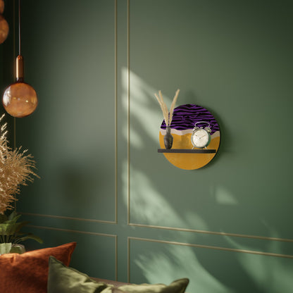 INDEPENDENT BORDER Round Art Shelf In Black Finish