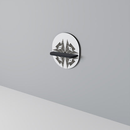 MONOCHROME NEXUS Mensola Ovale Decorativa con Finitura Nera