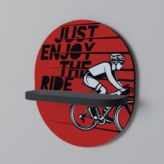 ENJOY THE RIDE Mensola Ovale Decorativa con Finitura Nera