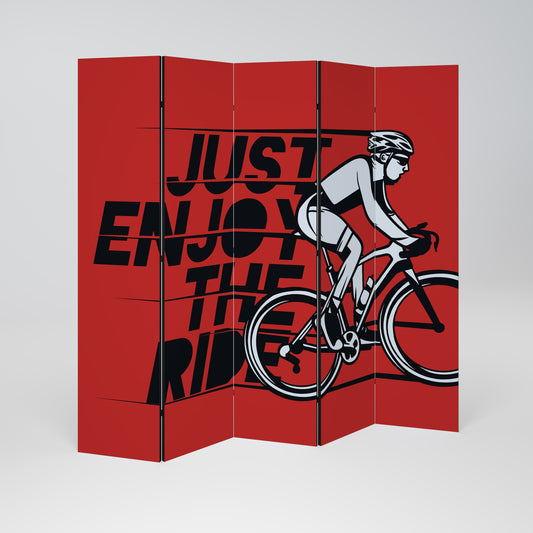 ENJOY THE RIDE Decorative 5-Panel Room Divider