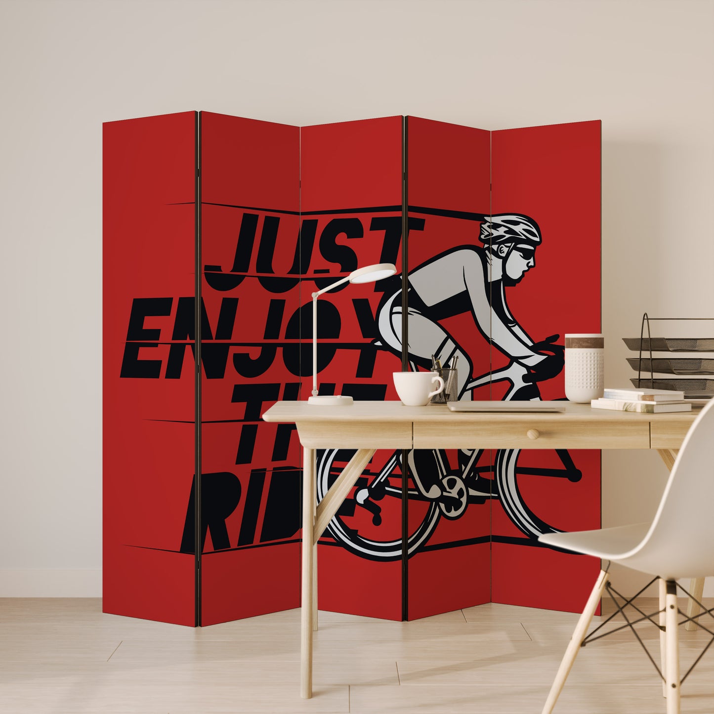 ENJOY THE RIDE Decorative 5-Panel Room Divider