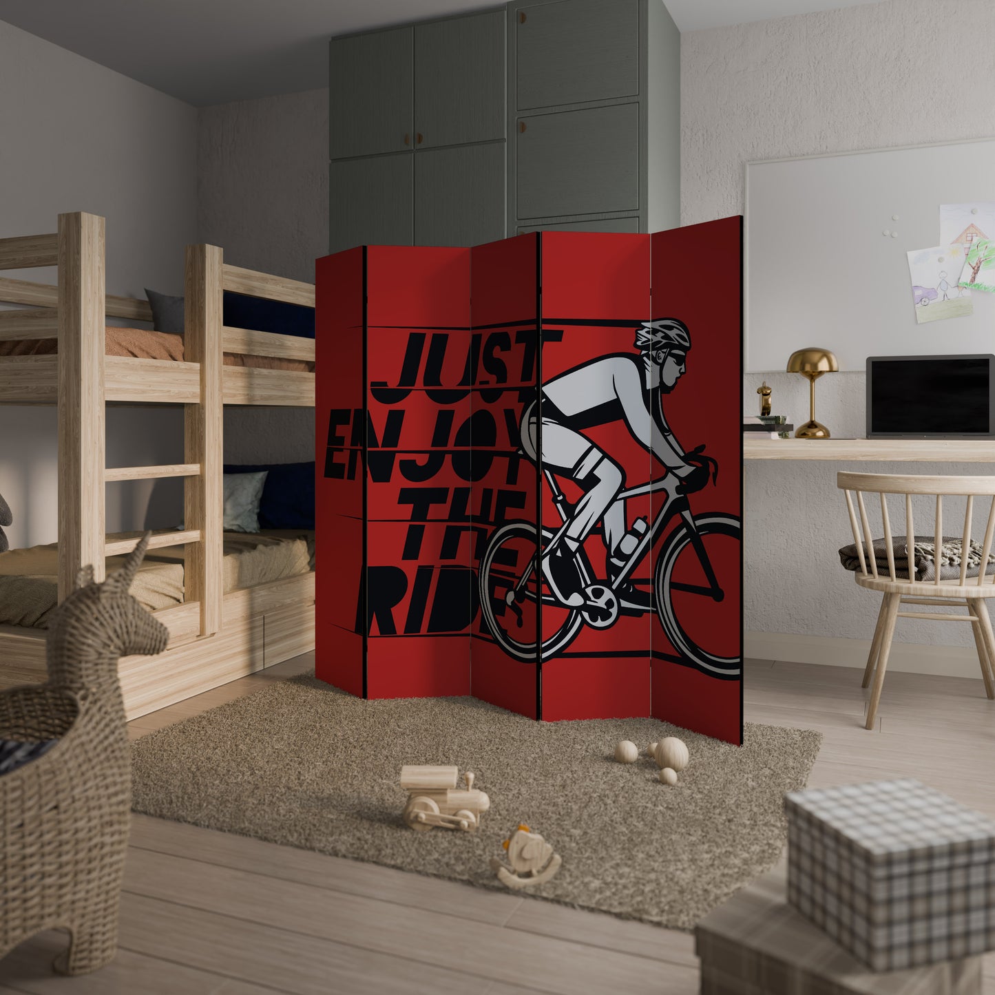 ENJOY THE RIDE Decorative 5-Panel Room Divider