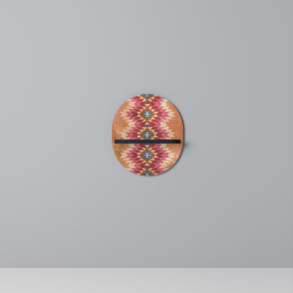 INDIAN FOLK Mensola Ovale Decorativa con Finitura Nera