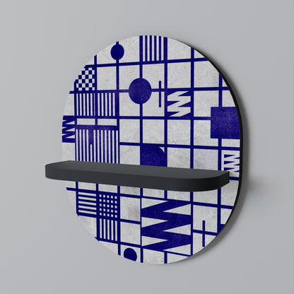 THE RIGHT PLACES Oval Art Shelf In Black Finish