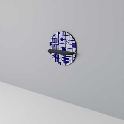 THE RIGHT PLACES Oval Art Shelf In Black Finish