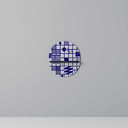 THE RIGHT PLACES Oval Art Shelf In Black Finish