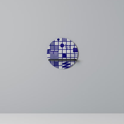 THE RIGHT PLACES Round Art Shelf In Black Finish