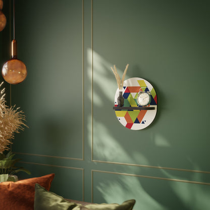 FUTURE SIGN Oval Art Shelf In Black Finish