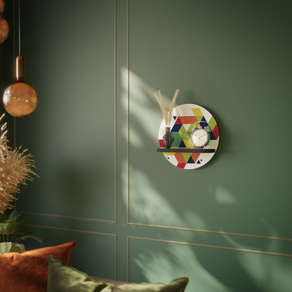 FUTURE SIGN Round Art Shelf In Black Finish