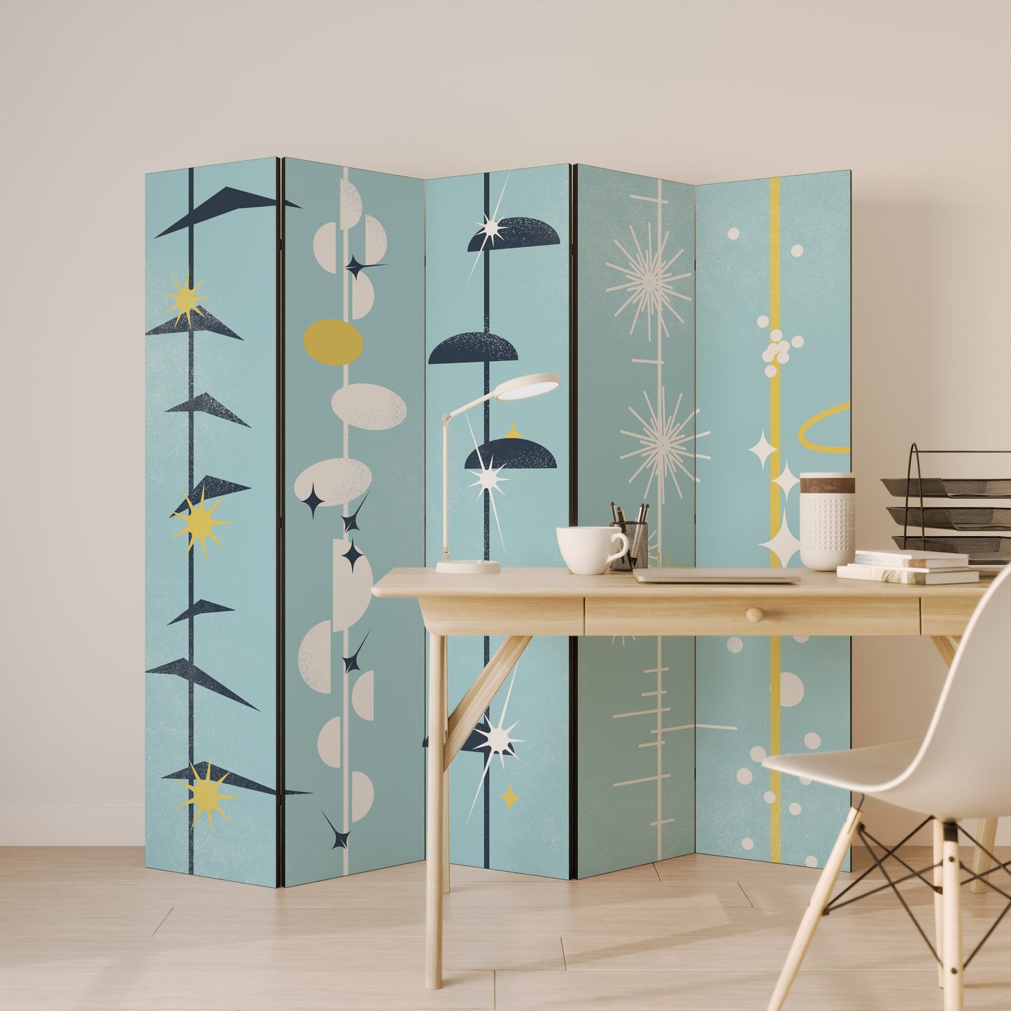 PATHS TO HAPPINESS Decorative 5-Panel Room Divider