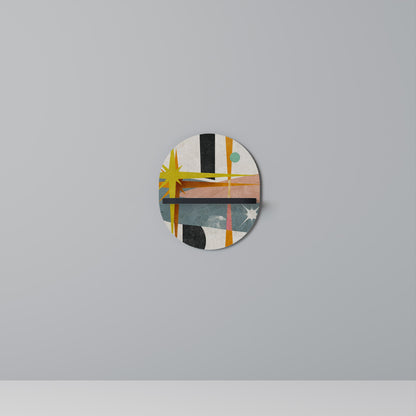 INTERSTELLAR VIBES Oval Art Shelf In Black Finish