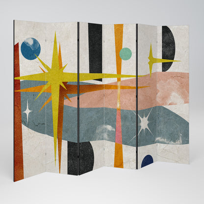 INTERSTELLAR VIBES Divisorio decorativo per ambienti a 6 pannelli
